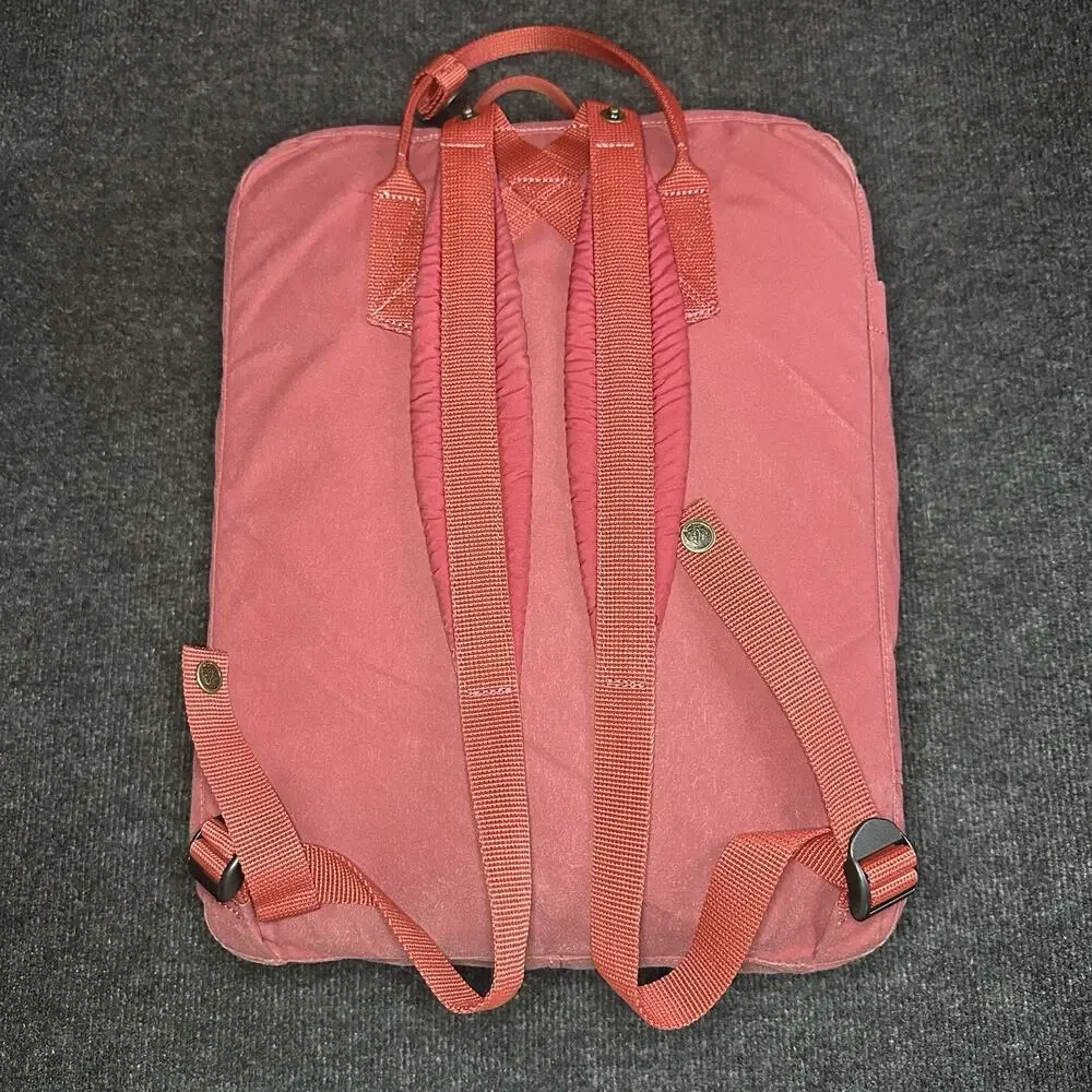 Fjallraven Kanken Classic Backpack Ox Red Canvas School Book Bag Daypack + Pad